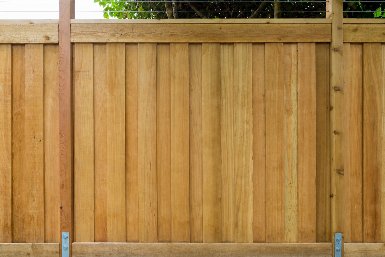 Wood fence installation